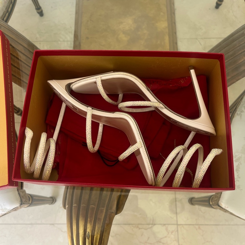 COPY - Rene Caovilla Cleo 105 crystal ivory